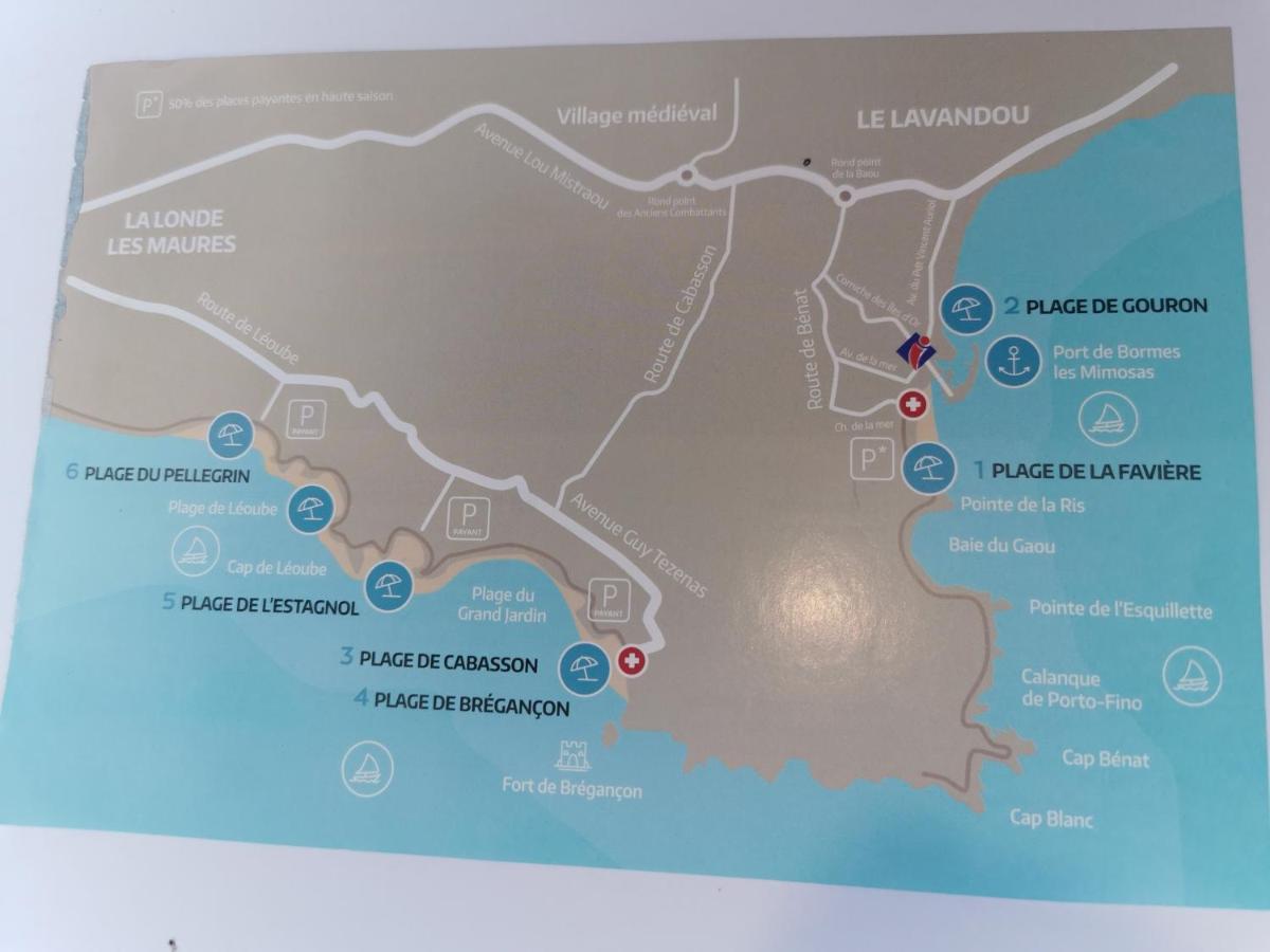 Ou Souleou Apartman Bormes-les-Mimosas Kültér fotó